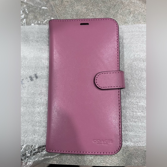 NWT rose coach iPhone X leather case - Picture 2 of 7